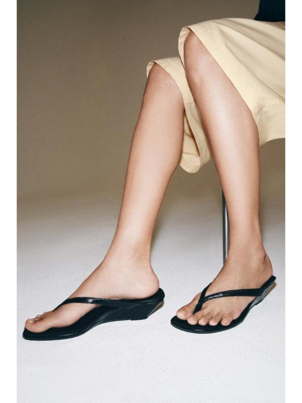 ZARA LEATHER WEDGE SANDALS 1317/810/800 - Picture 1 of 5